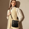 thumbnail image 6 of FALAN MULE Small Vegan Leather Women Crossbody Shoulder Bag Multi Zipper Pocket Handbag, 6 of 6