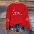 thumbnail image 2 of yoeyez Valentine Day Sweatshirt for Women Lightweight Love Heart Print Pullover Round Neck Long Sleeve Shirts Trendy Holiday Blouses, 2 of 7