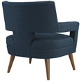 thumbnail image 3 of LexMod Sheer Fabric Armchair, Azure, 3 of 4