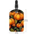 thumbnail image 6 of Square 2Pack PU Leather Pumpkin Cruise Luggage Tag with Privacy Cover and Name ID Tag for Travel Handbags Backpacks Luggage Tags, 6 of 6