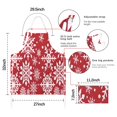 thumbnail image 7 of Red Christmas Snowflake Apron-Garden Aprons for Women with Pockets-Cotton Linen Waterproof Kitchen Cooking Gardening Aprons Adjustable for Kitchen,Cooking,BBQ and Salon 32"x27", 7 of 7