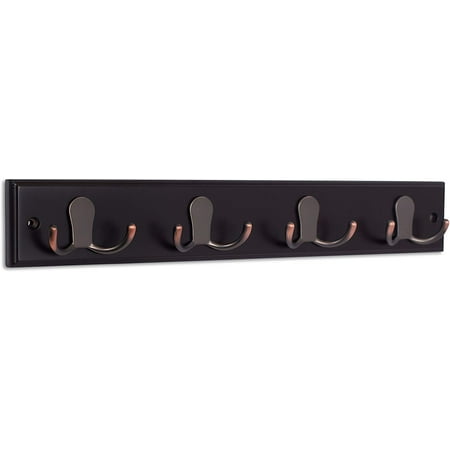 

BirdRock Home Dual Hook Coat and Hat Rack - 4 Dual Hooks