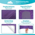 thumbnail image 4 of DREAMCARE - Bed Sheets Set - Queen Size Sheet with Side Pocket - 4pcs Set, 15 inches, Purple, 4 of 6