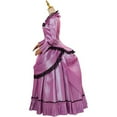 thumbnail image 4 of Women's Purple Steampunk Victorian Gothic Bustle Dress Gown Costume Edwardian Dress, 4 of 7