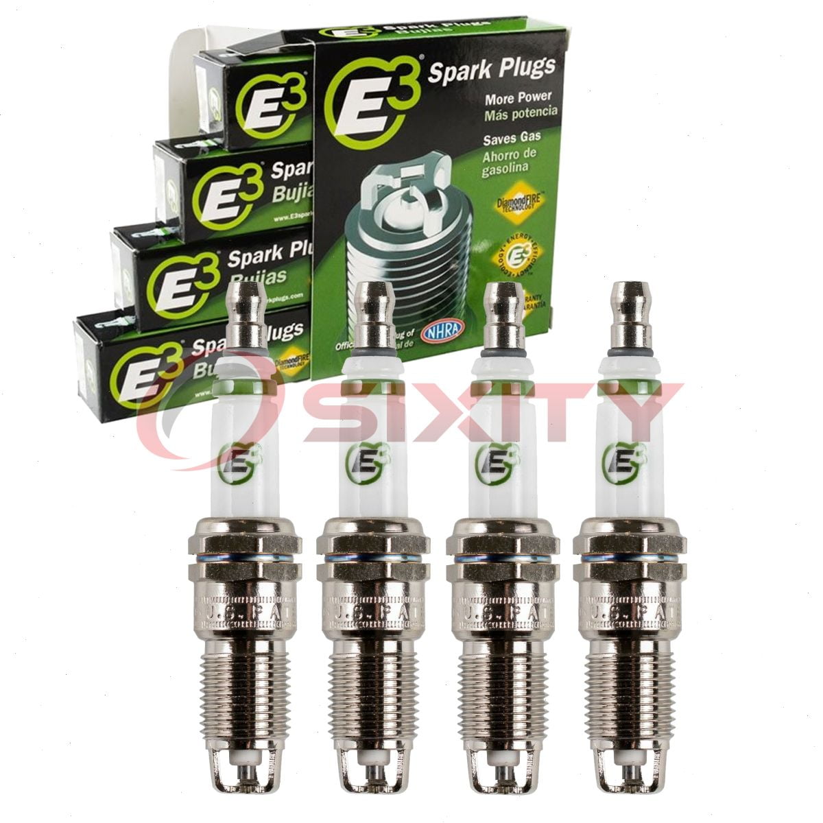 4 pc E3.53 E3 Spark Plugs compatible with 103 1094 115 12 14 15 20 2238 2304 2885 3 304 3186 3344 3346 3403 3488 3526 3689 3690 4005 4011 4041 405FM1 41104 4177 41812 41900 41902 41904 41906 41907