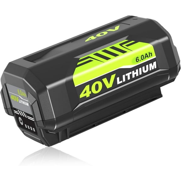 1 Pack 40 Volt 6000mAh OP40601 Battery Replacement for Ryobi 40V Battery Compatible with Ryobi 40V Lithium ion Battery OP4026 OP40602 OP4050A OP4040 OP4030 OP4050