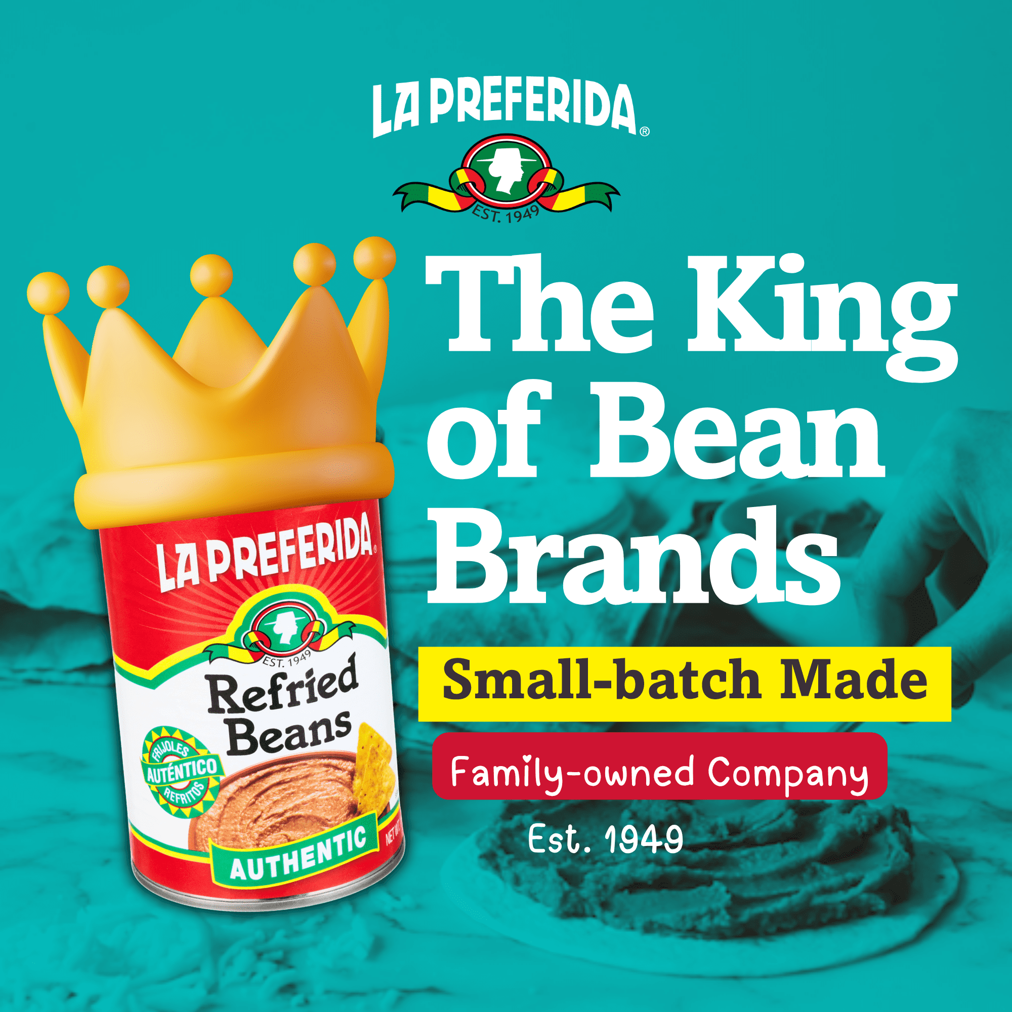 (12 pack) La Preferida Refried Beans, 16 oz, Can, Contains Soy and its Derivatives