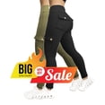 thumbnail image 2 of Capri Leggings for women High Waisted Black Leggings Plus Size Yoga Pants Tummy Control Leggings for Workout Athletic Running Cycling, Butt Lifting Leggings with Pockets, 2 of 8