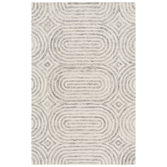 SAFAVIEH Trace Loew Geometric Area Rug, Grey/Ivory, 8' x 10'