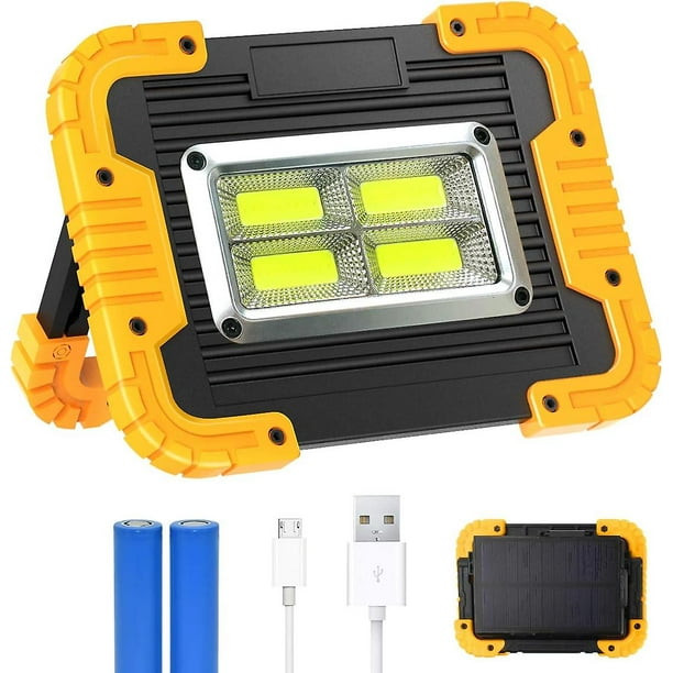 Reflector LED Recargable De 1500 Lúmenes Proyector De Sitio De Construcción De 30 W Reflector LED Portátil con Luz De Trabajo USB Luces De Seguridad De Emergencia, para Campi