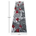 thumbnail image 4 of Emma + Oliver 2x7 Contemporary Abstract Geometric Olefin Accent Rug in Gradient Shades of Gray and Red with Natural Jute Backing, 4 of 6