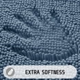 thumbnail image 3 of Bathroom Rug Mat, 32'' x 20'', Luxury Chenille Shaggy Bath Rugs, Extra Soft & Thick, Absorbent Water, Non-Slip, Machine Washable, Bath Mats for Bath Floor,Tub and Shower, Denim Blue, 3 of 6