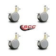 thumbnail image 2 of 2.375 Inch MRI Safe Casters with Brakes – 12mm Threaded Stem – Set of 4 – SCC, 2 of 2