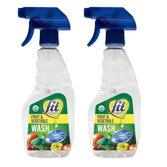 Fit Organic Produce Wash, 16 oz Spray, Pack of 2