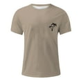 thumbnail image 2 of Bjutir T Shirts For Men Spring Autumn Coconut Tree Print Short Sleeve Round Neck T Shirt Floral Fashion Trend Bottoming Shirt M, 2 of 4