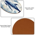 thumbnail image 5 of Whale 6PCS Round Microfiber Leather Coasters Set, 11x11 cm/4.3x4.3 in Drink Coasters for Table & Home Decor, Easy to Clean & Durable Mats, 5 of 6