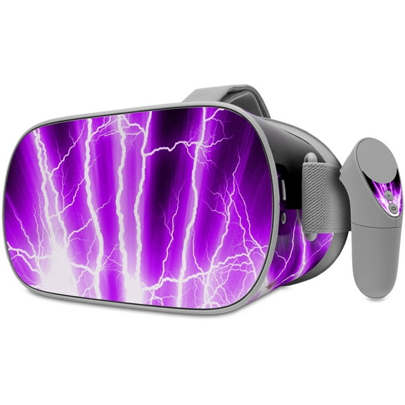 Decal style Skin Wrap compatible with Oculus Go Headset - Lightning Purple (OCULUS NOT INCLUDED)