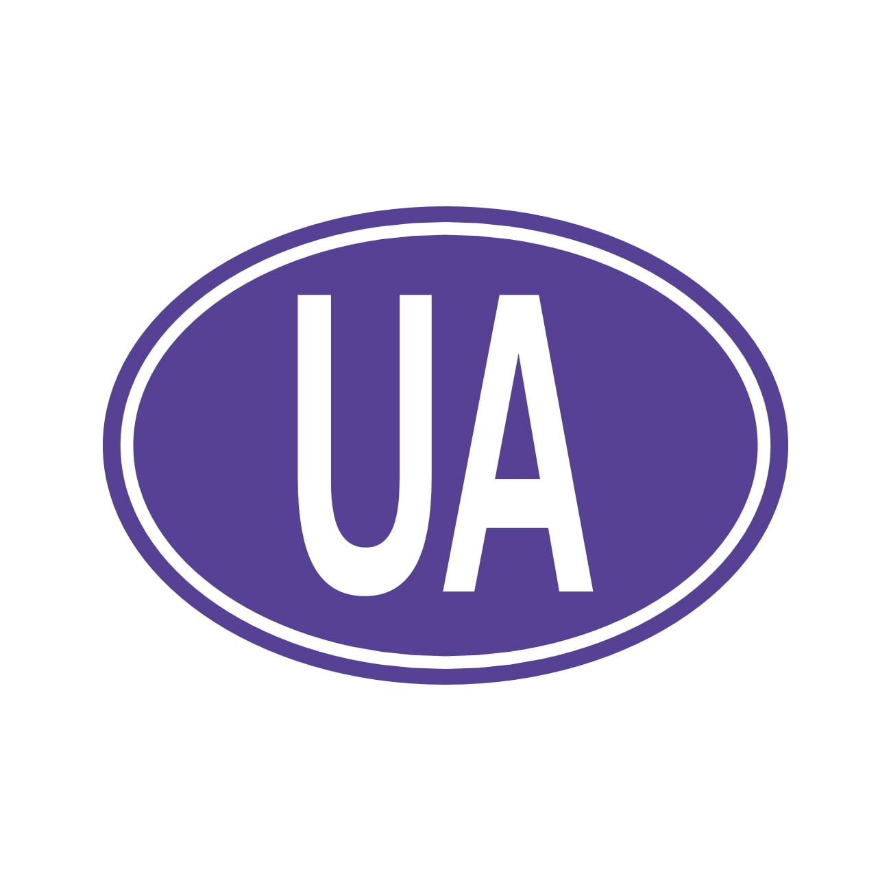 Ukraine Oval Sticker Decal Die Cut Self Adhesive Vinyl Weatherproof