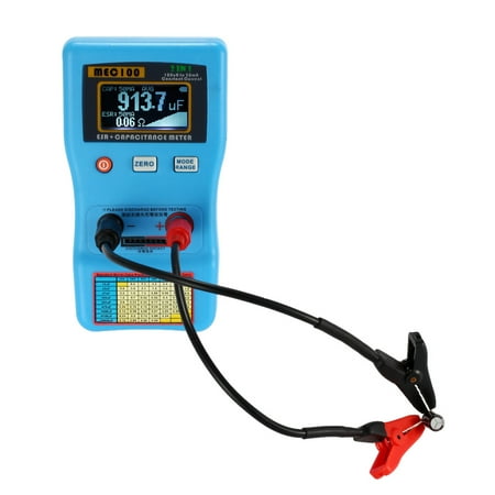 2 in 1 Digital Auto-ranging 0-470Ω Capacitor ESR Meter 0μF-470mF Capacitance Tester Internal Resistance Measurement with SMD Test