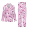 thumbnail image 3 of Hello Kitty Women Pajamas Set Long Sleeve Sleepwear Button Down Nightwear Soft Pjs Set with Pockets, 3 of 7
