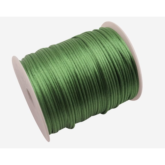2mm x 100 Yard Rattail Satin Trim Beading Cord Jewelry Making Arts and Crafts Chinese Knot 