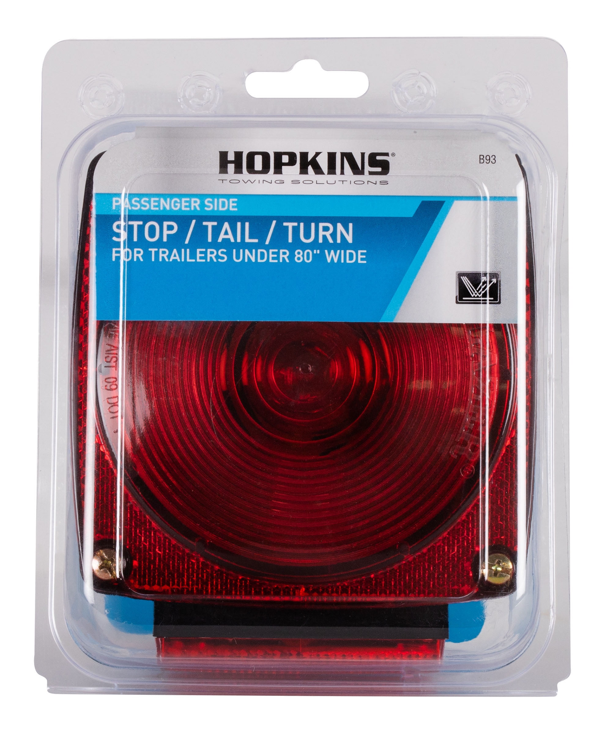 (2 pack) Hopkins Towing Solutions Right Side Combo Trailer Light, B93, Under 80 in, 6 Functions