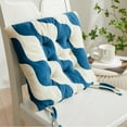 thumbnail image 3 of Mdesiwst Wave Pattern Square Cushion Pad Soft Fluffy Prevents Deformation Cushion for Autumn Winter Student Classroom Office Stools, 3 of 8