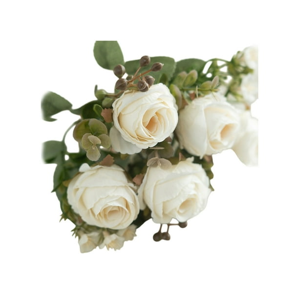 Flores Artificiales para Al Aire Libre Hermosa Seda Artificial Flor Falsa Boda Ramo de Día de San Valentín Decoración Nupcial Ramos Nupciales para Boda