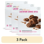 (3 pack) Munchkin® Milkmakers® Lactation Cookie Bites, Chocolate Salted Caramel, Fenugreek Free, 10 Count