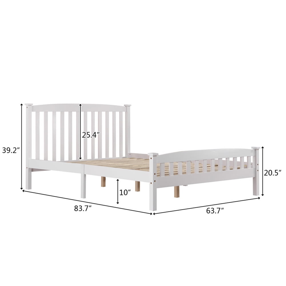 Kadyn Queen Platform Bed Frame, Modern Queen Size Bed Frame with Headboard, White Queen Size Bed for Bedroom Kadyn Queen Platform Bed Frame, Modern Queen Size Bed Frame with Headboard, White Queen Size Bed for Bedroom