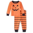 thumbnail image 1 of Pijama The Children's Place de algodón con forma de calabaza para niños de 0 a 3 meses, 1 of 3