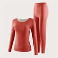 thumbnail image 2 of Women Elastic Thermal Inner Wear Thermal Underwear Warm Elastic Tops Pants Sets, 2 of 5