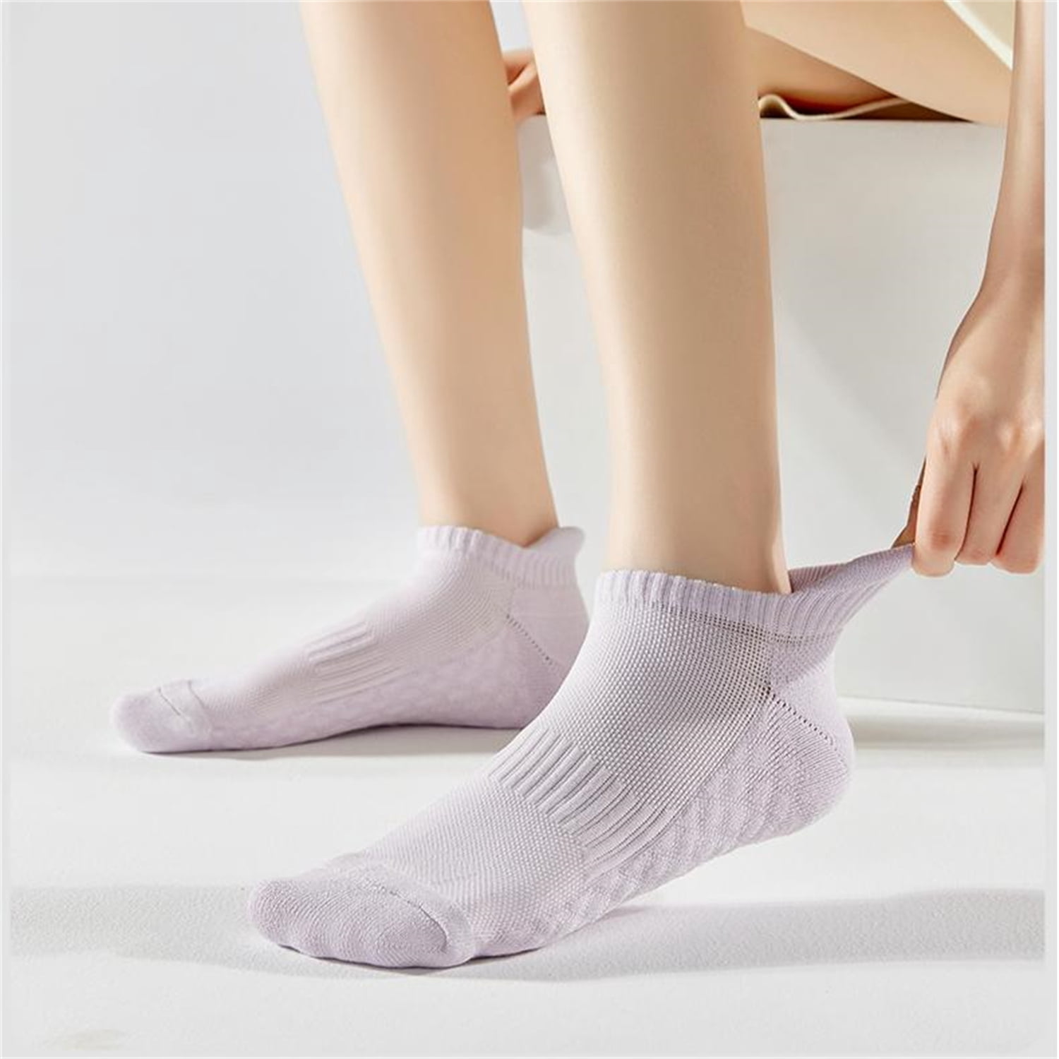 Sookeceks 6 Pairs Ankle Socks for Women, Cushioned Low Cut Sports Socks for Women With Heel Tab Size 5-12