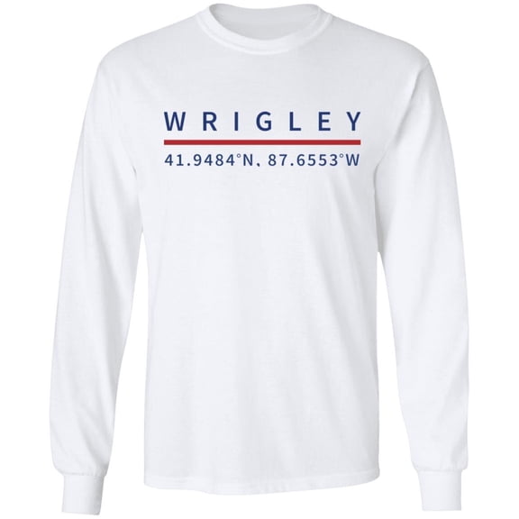 Wrigley Field Coordinates Long Sleeve T-Shirt