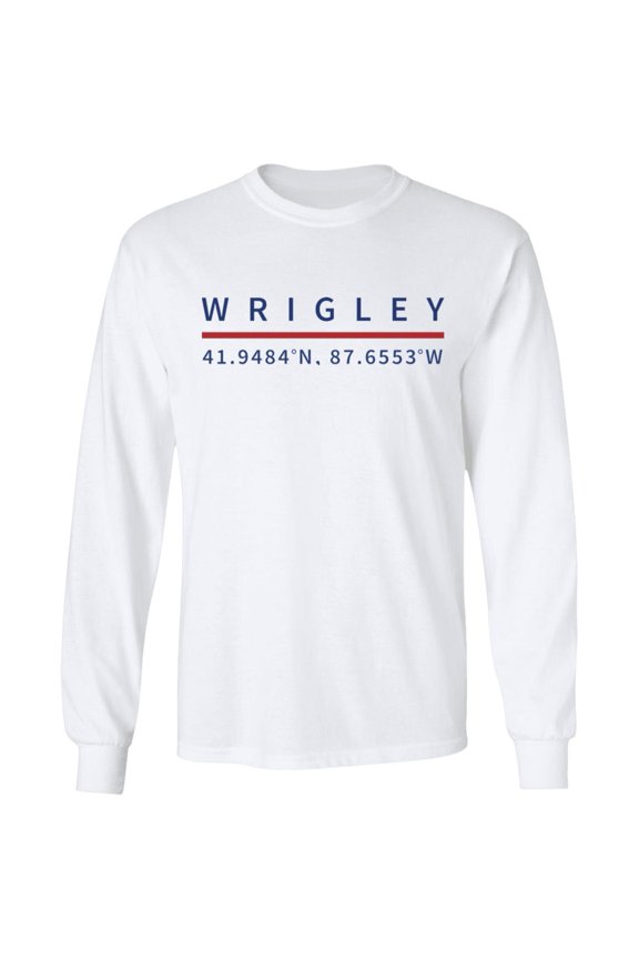 Wrigley Field Coordinates Long Sleeve T-Shirt