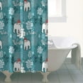 thumbnail image 4 of Blue Christmas Polar Bear Pattern Shower Curtain 36"x72" ,Bathroom Decorative Shower Curtains Set with 12 Hooks,Modern Waterproof Washable Shower Curtain, 4 of 6