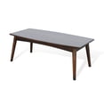 thumbnail image 2 of Benjara Neva Coffee Table- 48" Rectangular- Dark Brown Solid Wood, 2 of 5
