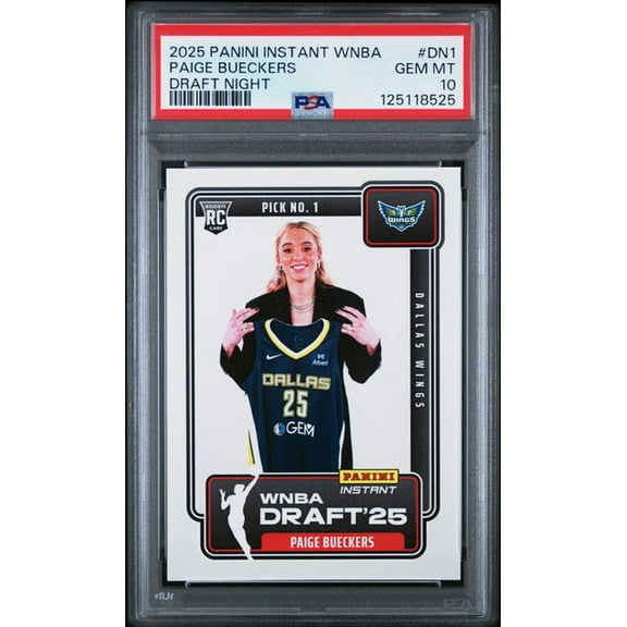 Paige Bueckers 2025 Panini Instant WNBA Draft Night Rookie Card #DN1 PSA 10 Gem Mint