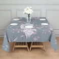 thumbnail image 2 of 60x60 Inch Waterproof Square Tablecloth, Thickened Polyester Table Cover for Dining & Parties, Floral Print, 2 of 6
