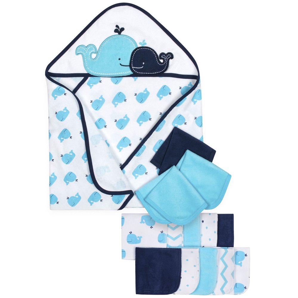 Gerber Baby Boy Hooded Towels & Washcloth Set, 14pc