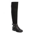 thumbnail image 1 of Qupid DC10 Women Mix Media Over the Knee Monk Strap Zip Motorcycle Boot, 1 of 6