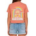 thumbnail image 2 of Maui and Sons Chill Vibes Short Sleeve Girl's T-Shirt Crew Neck Graphic Tee Inspired by California Surf Culture & Designed for Everyday Comfort, 2 of 4