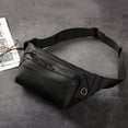 thumbnail image 5 of Waist Bag, Fanny Pack, Crossbody Bag, Comfortable Strap, Durable for Travel, Work, and Exercise - black, 5 of 5