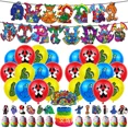 thumbnail image 2 of Serie Rainbow Friends, pancarta desechable para fiesta, adorno para tarta, bandera colgante, globos estilo Rainbow Friends, decoración para tarta de cumpleaños, 2 of 3
