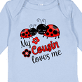 thumbnail image 4 of Inktastic My Cousin Loves Me with Cute Ladybugs Boys or Girls Long Sleeve Baby Bodysuit, 4 of 5