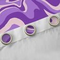 thumbnail image 4 of Feelyou Purple Stripes Lines Blackout Curtains Set of 2 (52x84 Each), Modern Fashion Asbtract Window Curtains, Cartoon Camouflage Curtains and Drapes, Black Out Curtains Decor, 4 of 6