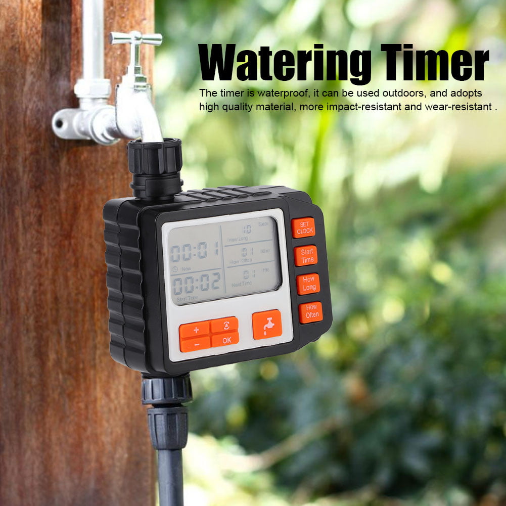Solar Power Home Garden Auto Water Saving Irrigation Controller EBTOOLS 1Pc LCD Digital Watering Timer 