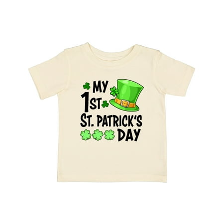 

Inktastic My 1st St. Patrick s Day Green Top Hat and Clovers Gift Baby Boy or Baby Girl T-Shirt