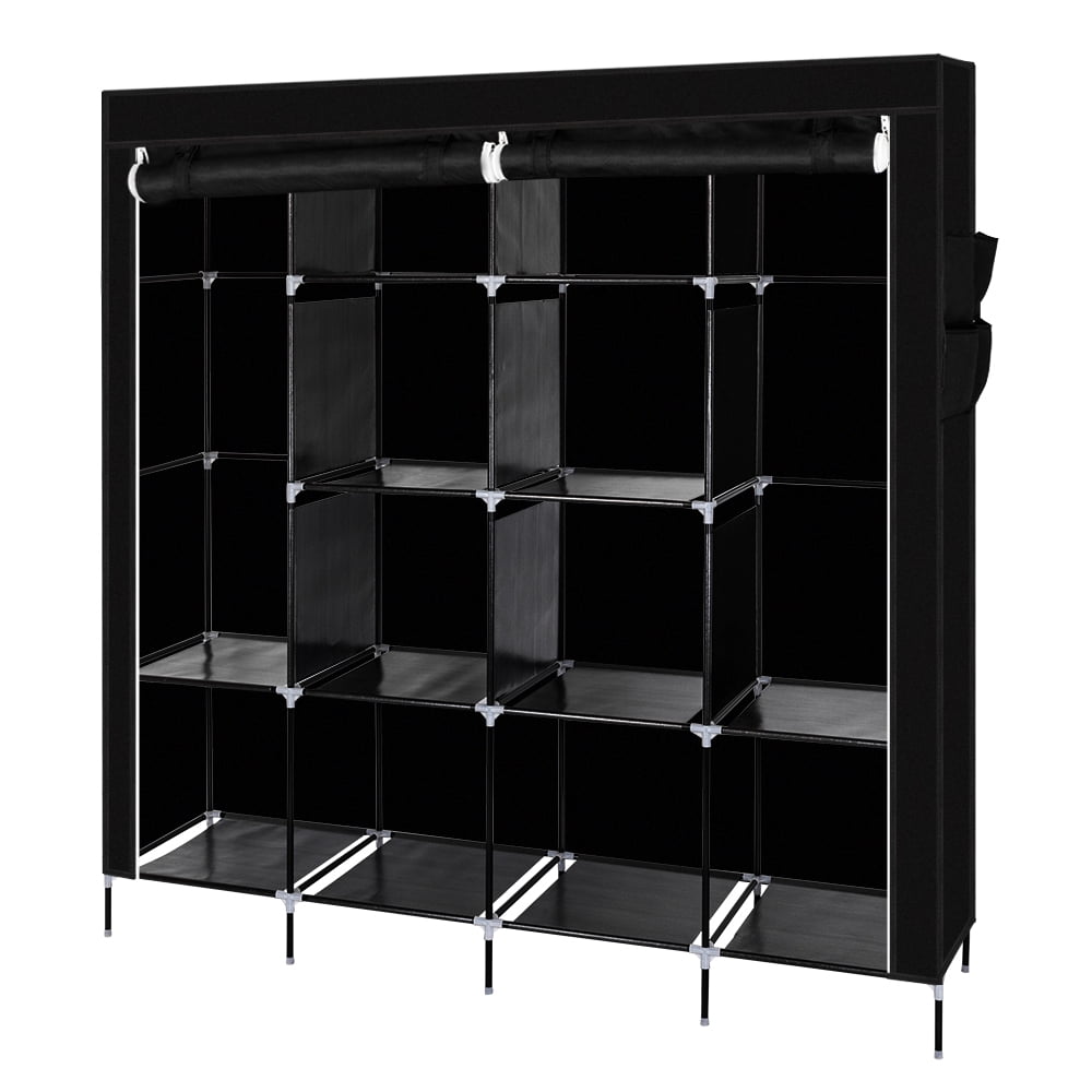 Waterproof 3-tier Storage Cube Closet Organizer Shelf 6-cube Cabinet Bookcase 