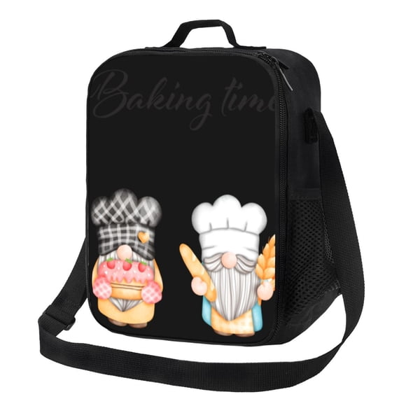 Cauagu Little Chef Gnome Insulated Lunch Bag - Reusable Lunch Box Thickened Thermal Leakproof Lunch Tote Bag for Adult Office/Travel Picnic
